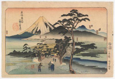 Famous Places at the Third of the Fifty-Three Stations along the Tokaido, Edo period by Utagawa Kuniyoshi